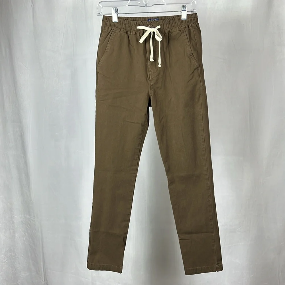 J. Crew Slim Stretch Cotton‎ Blend Dock Pants in Cattail Brown.
